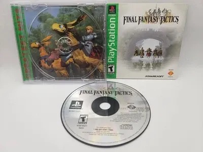 Final Fantasy Tactics PlayStation case and disc