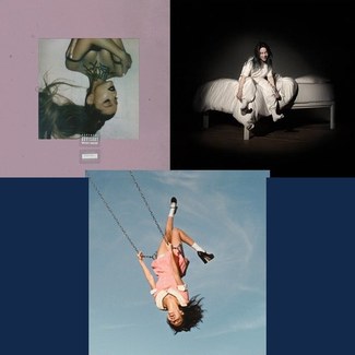 Album covers: Ariana Grande, Billie Eilish, and Olivia Rodrigo