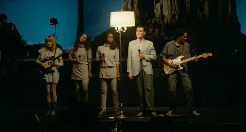 Talking Heads performing in Stop Making Sense